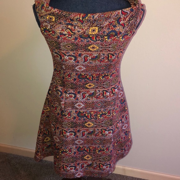 Like New Zara Trafaluc Bohemian Print Dress Sz 28 - Picture 5 of 8